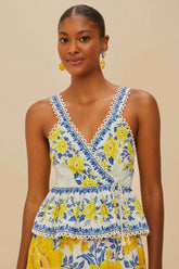 Off-White Zuli Sleeveless Blouse | FARM Rio On Sale