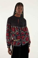 Black Valentina Long Sleeve Blouse | FARM Rio | FARM Rio Near Me