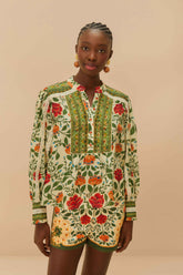 Sand Garden Tapestry Blouse | FARM Rio Outlet