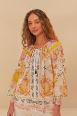 Off-White Maritime Magic Blouse | FARM Rio On Sale