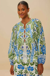 Off-White Tropicance Wavy Yoke Blouse | FARM Rio