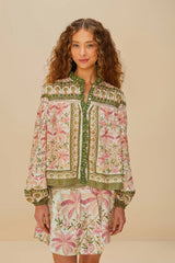 Off-White Palm Dream Blouse | FARM Rio Outlet