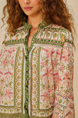 Off-White Palm Dream Blouse | FARM Rio Outlet