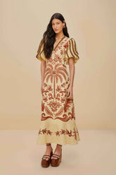 Off-White Milani Euroflax™ Premium Linen Maxi Dress | FARM Rio US