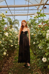 Black Special Lace Sleeveless Maxi Dress | FARM Rio Near Me