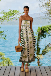 Off-White Milani Cocopalm Maxi Dress | FARM Rio Outlet