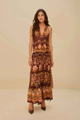 Burgundy Bella Maxi Dress | FARM Rio