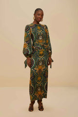 Black Jaipur LENZING™ ECOVERO™ Viscose Maxi Dress | FARM Rio On Sale