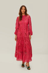 Pink Guipire Maxi Dress | FARM Rio Outlet