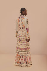 Cream Winter Garden Ruffle Maxi Dress | FARM Rio Near Me