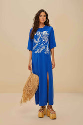 Blue Rio Organic Cotton Maxi Dress | FARM Rio For Sale
