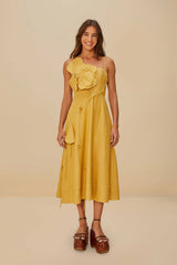 Sand Garden LENZING™ ECOVERO™ Euroflax™ Midi Dress | FARM Rio On Sale