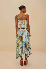 Multicolor Latin Trip Scarves Organic Cotton Midi Dress | FARM Rio Discount