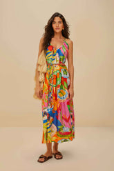 Multicolor Summer Picnic Midi Dress | FARM Rio On Sale