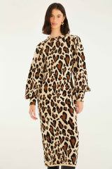 Leopard Print Knit Midi Dress | FARM Rio | FARM Rio US