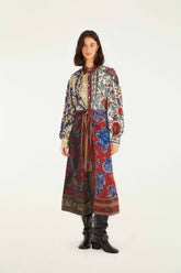 Mixed Navy Winter Lenzing® Ecovero® Viscose Midi Dress | FARM Rio | FARM Rio Outlet