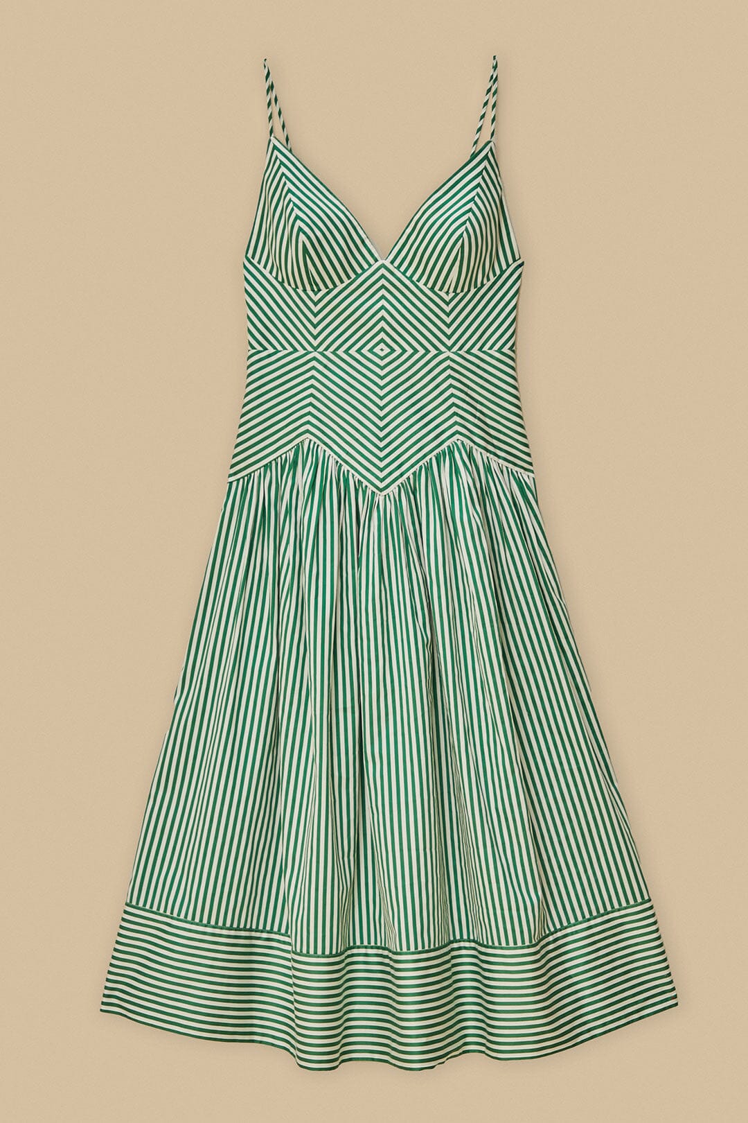 Bicolor Stripes Organic Cotton Midi Dress | FARM Rio On Sale