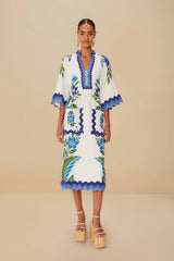 Off-White Tropicance Tunic LENZING™ ECOVERO™ Euroflax™ Midi Dress | FARM Rio Outlet