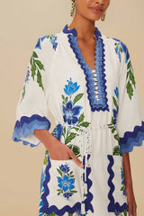 Off-White Tropicance Tunic LENZING™ ECOVERO™ Euroflax™ Midi Dress | FARM Rio Outlet