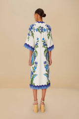 Off-White Tropicance Tunic LENZING™ ECOVERO™ Euroflax™ Midi Dress | FARM Rio Outlet
