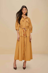 Caramel Chemise Midi Dress | FARM Rio For Sale
