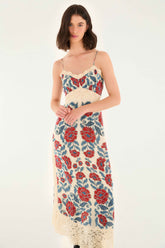 Sand Francesca Midi Dress | FARM Rio | FARM Rio Online