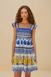 Off-White Zuli Organic Cotton Mini Dress | FARM Rio US