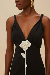 Black And White Rose LENZING™ ECOVERO™ Euroflax™ Mini Dress | FARM Rio Discount
