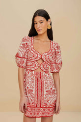 Red River Ride LENZING™ ECOVERO™ Euroflax™ Mini Dress | FARM Rio On Sale
