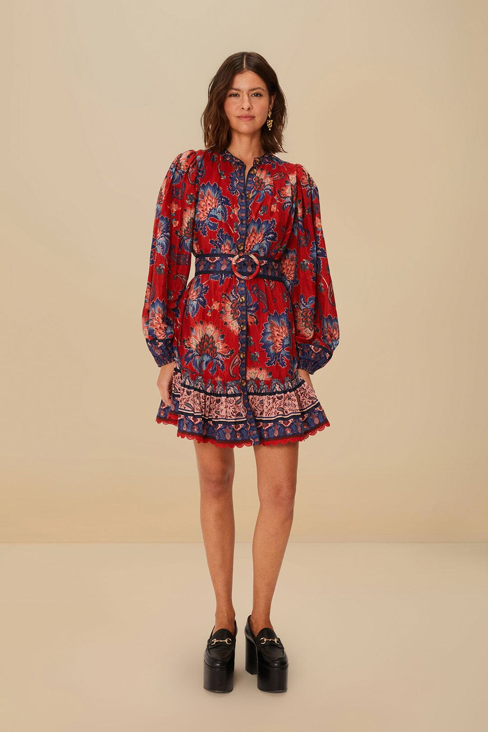 Red Luang Mini Dress | FARM Rio Near Me