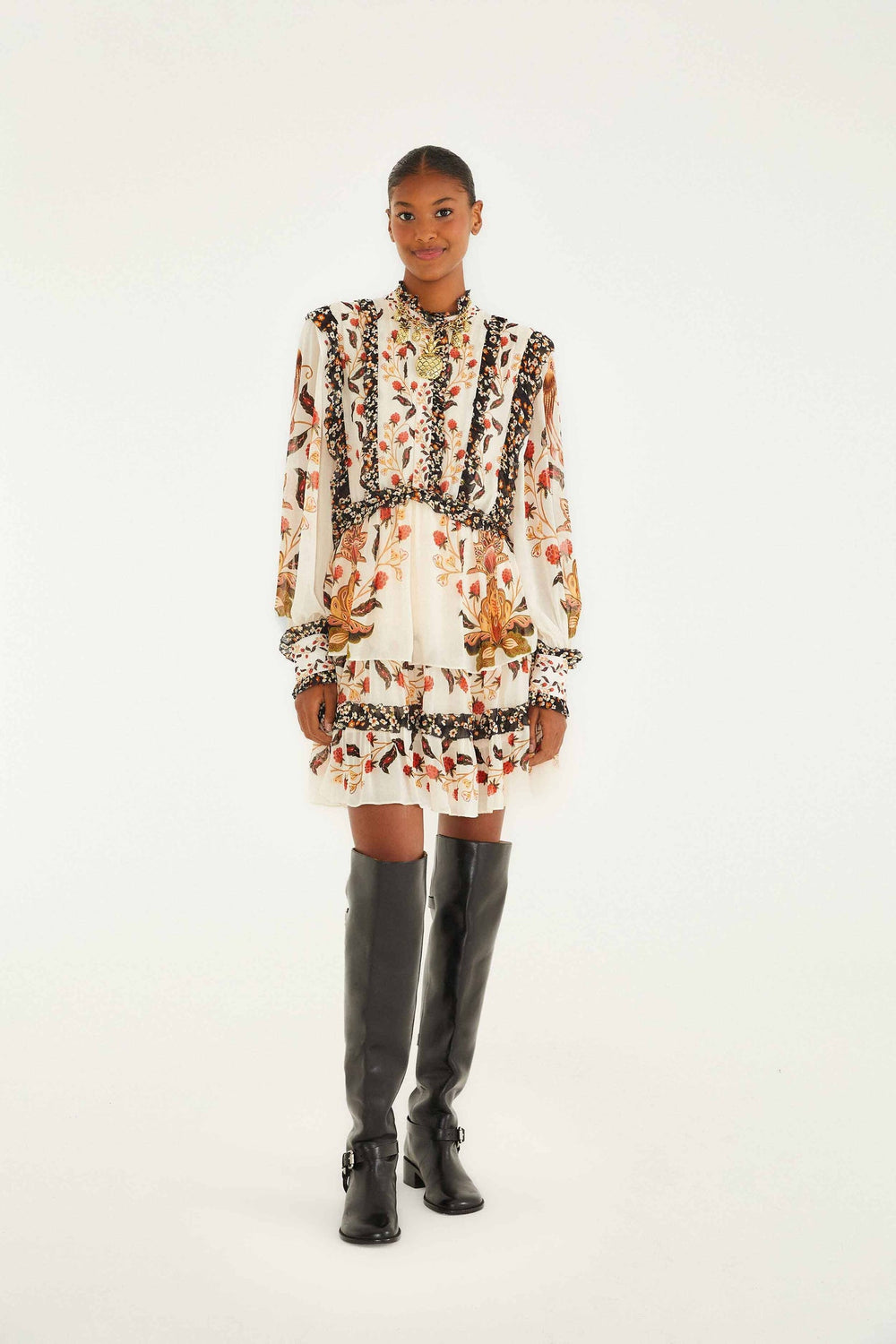 Cream Berry Garden Mini Dress | FARM Rio | FARM Rio