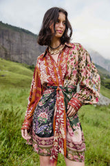 Mixed Winter Garden Lenzing™ Ecovero™ Viscose Mini Dress | FARM Rio | FARM Rio US