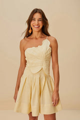Off-White Lea LENZING™ ECOVERO™ Euroflax™ Mini Dress | FARM Rio For Sale