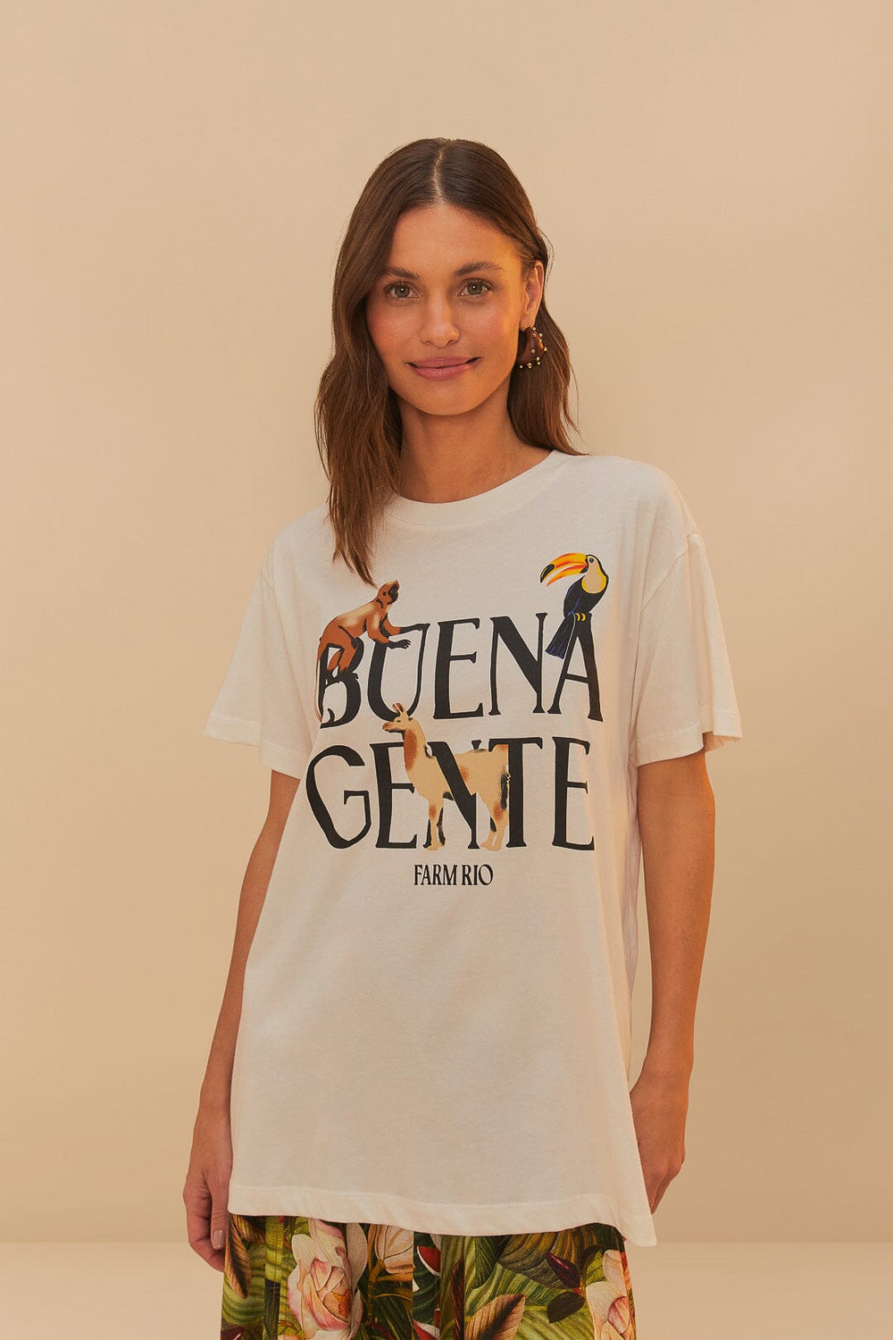 Off-White Buena Gente Relaxed T-Shirt | FARM Rio Online