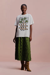 Off-White Copacabana Relaxed Organic Cotton T-Shirt | FARM Rio