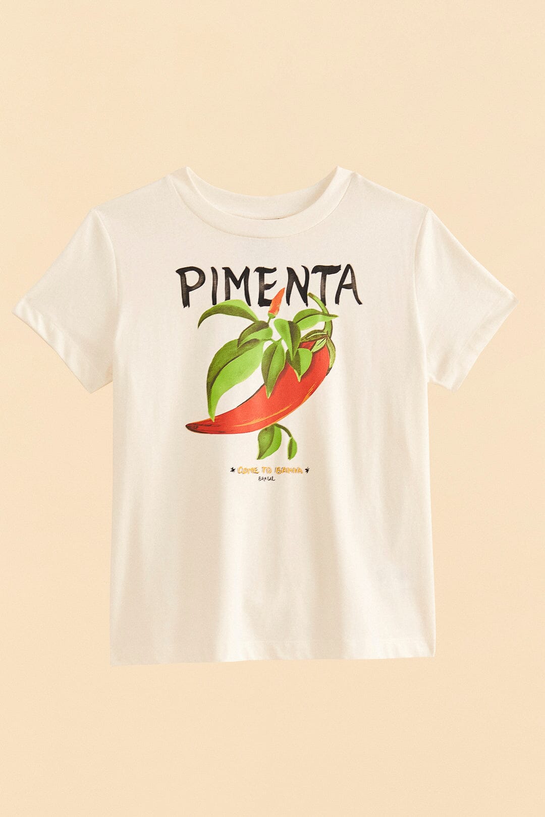 Off-White Peppers Organic Cotton T-shirt | FARM Rio Online