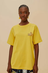 Pink Tropical Bananas Organic Cotton Relaxed T-Shirt | FARM Rio Near Me