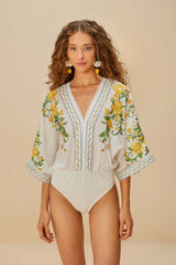 Off-White Sicily Bodysuit | FARM Rio Discount
