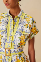 Off-White Sicily Scarf Euroflax™ Premium Linen Romper | FARM Rio On Sale