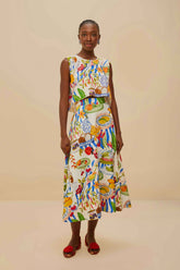 Off-White Fresh Table LENZING™ ECOVERO™ Euroflax™ Midi Skirt | FARM Rio For Sale