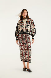Stripes Winter Tapestry Knit Skirt | FARM Rio | FARM Rio