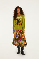 Multicolor Tropical Balloon Organic Cotton Midi Skirt | FARM Rio | FARM Rio Online