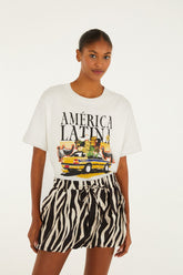 Black Tropical Zebra Organic Cotton Mini Skirt | FARM Rio | FARM Rio Near Me