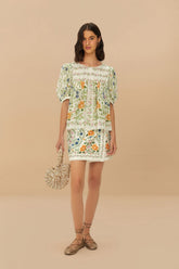 Off-White Folk Floral Mini Skirt | FARM Rio For Sale