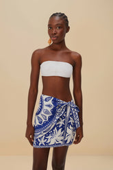 Off-White Ocean Scarf LENZING™ ECOVERO™ Euroflax™ Mini Skirt | FARM Rio US