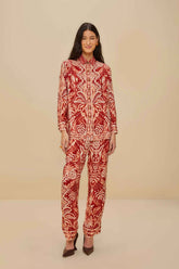 Tropical Tapestry Red Pajama Pants | FARM Rio For Sale