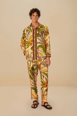 Sand Foliage Sketch LENZING™ ECOVERO™ Euroflax™ Pants | FARM Rio