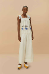 Off-White Euroflax™ Premium Linen High Waisted Pants | FARM Rio Online