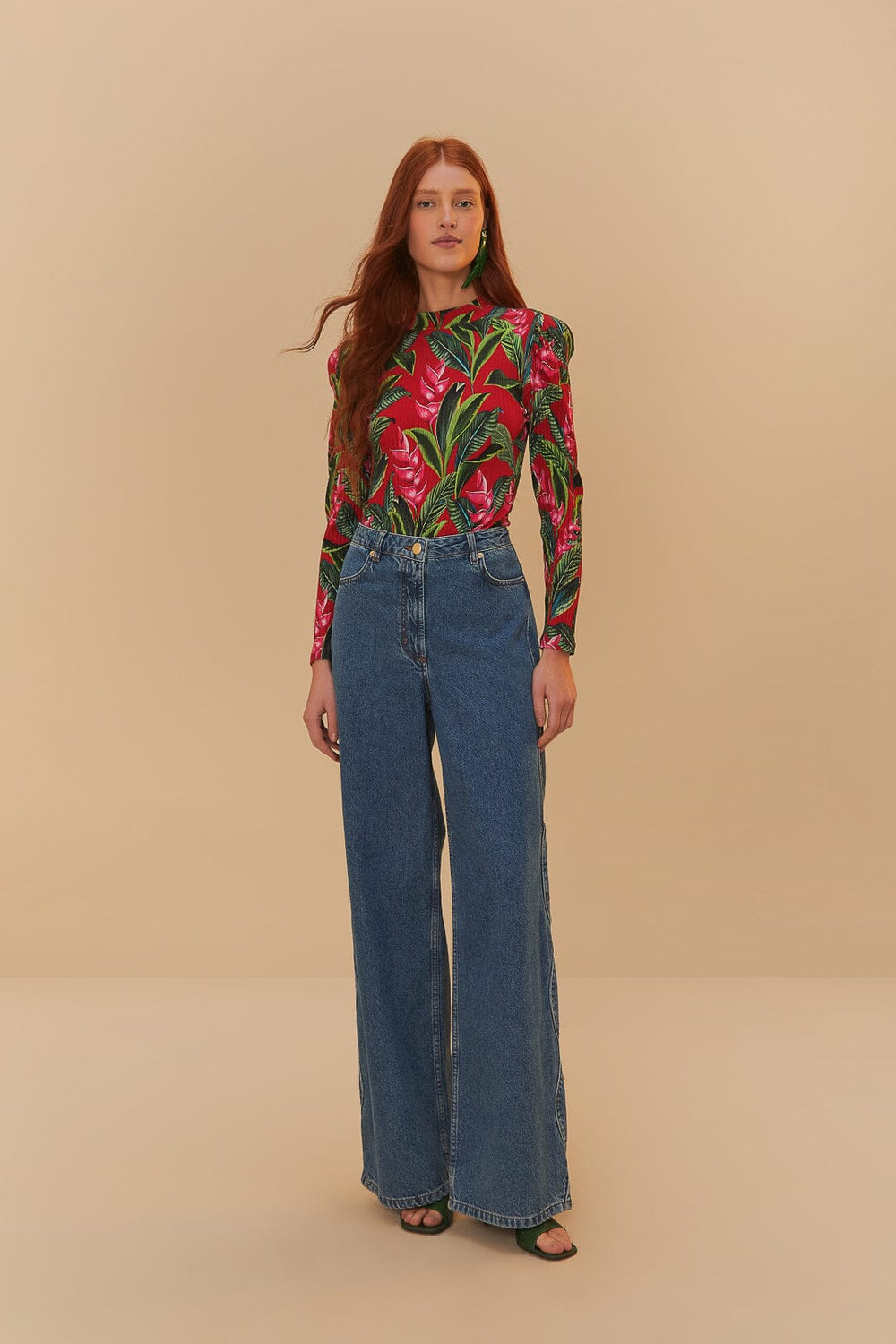 Denim High Waist Pants | FARM Rio US