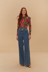 Denim High Waist Pants | FARM Rio US